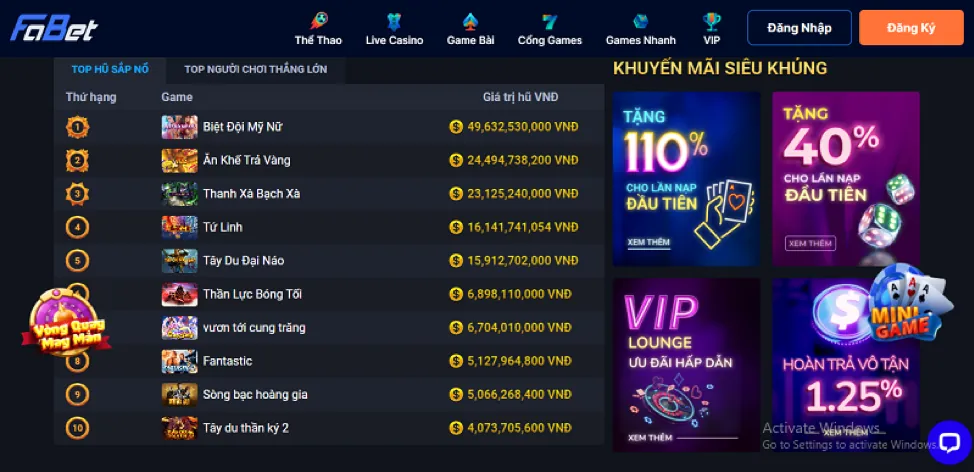 Ưu Đãi VIP Bắn Cá vvwin nhà cái